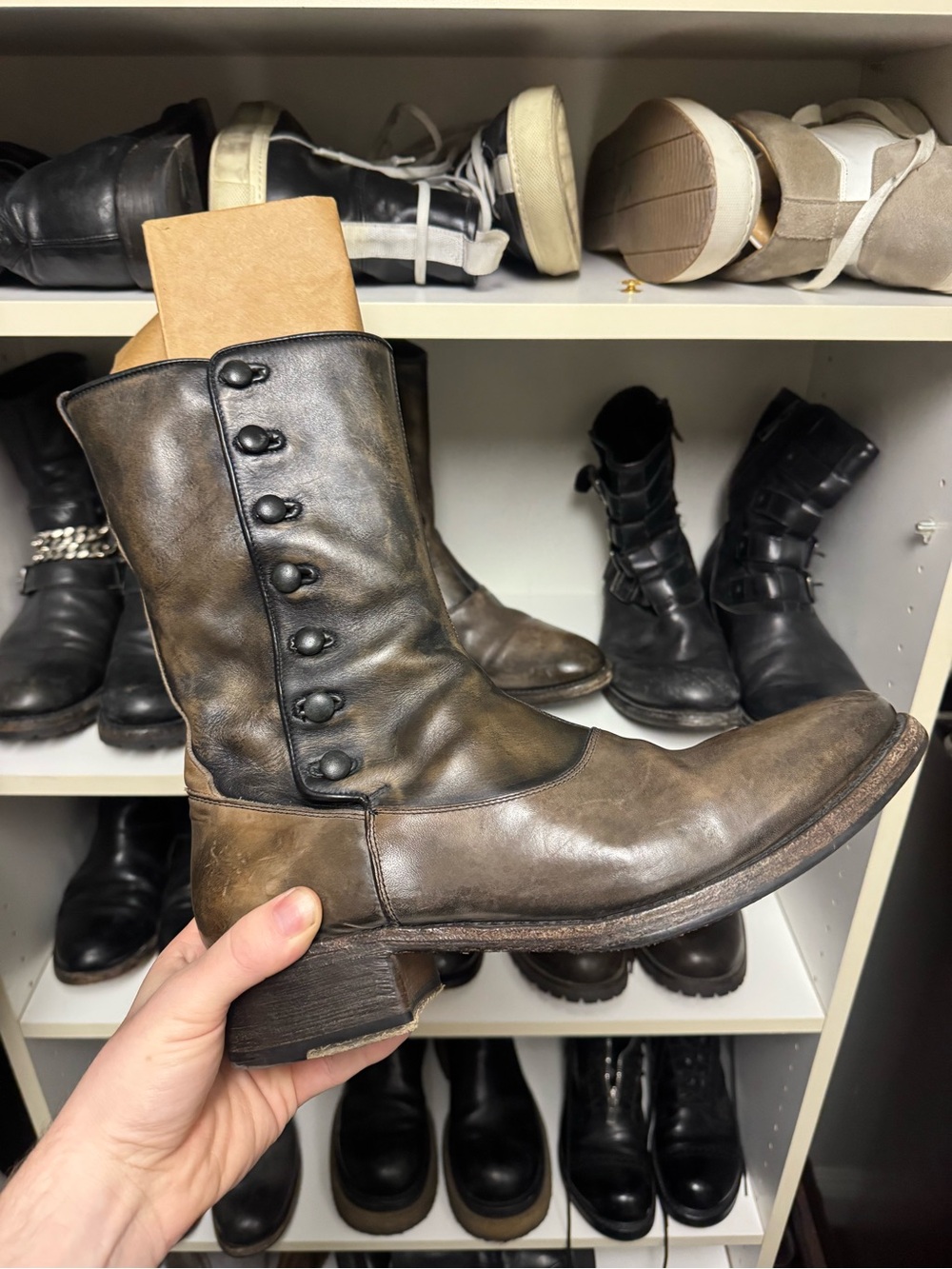 *RARE* John Varvatos Tall Parisian Button Boot size 11